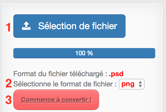 Comment convertir PSD en PNG en ligne